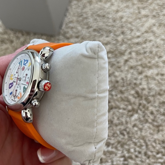 Michele Watch with Orange Strap and Colorful Dial - Picture 2 of 9